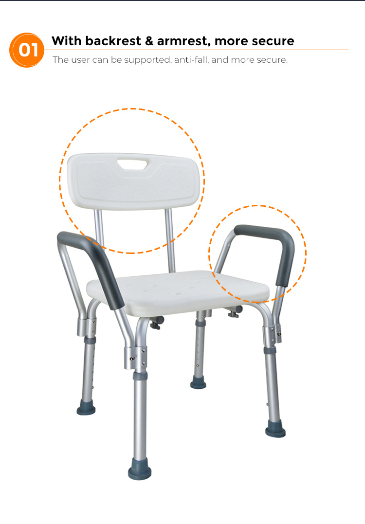 Patient shower chair best adult disabled Elderly bathroom bath chair ...
