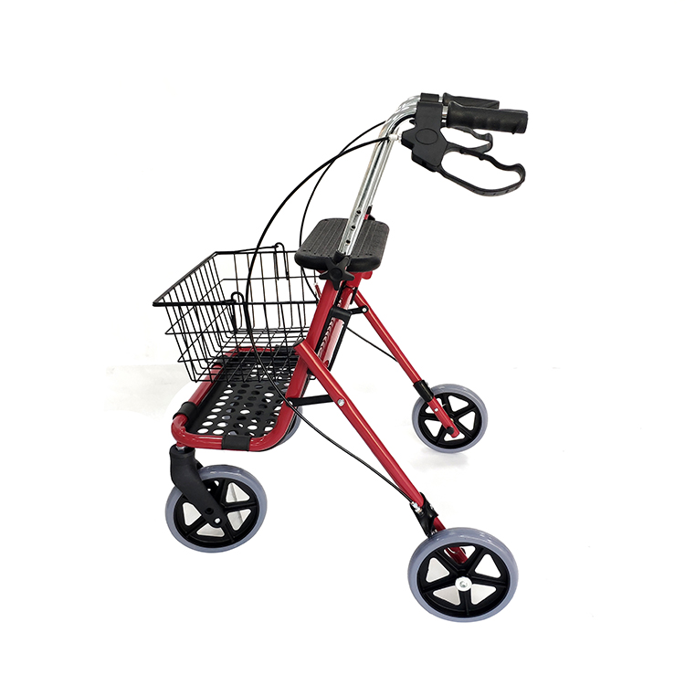 Aluminum walker rollator wholesale lightweight foldable adults 4 wheels