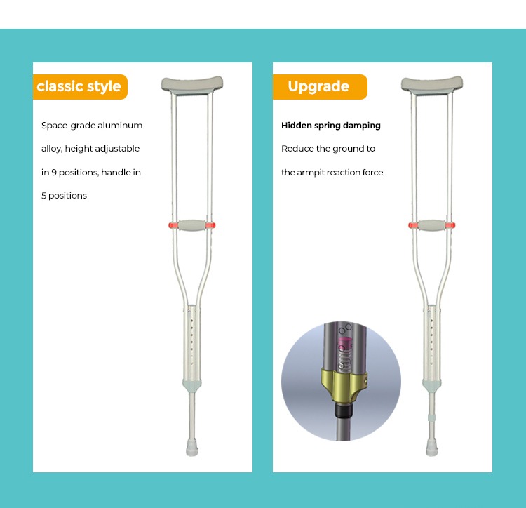 béquilles sous le bras