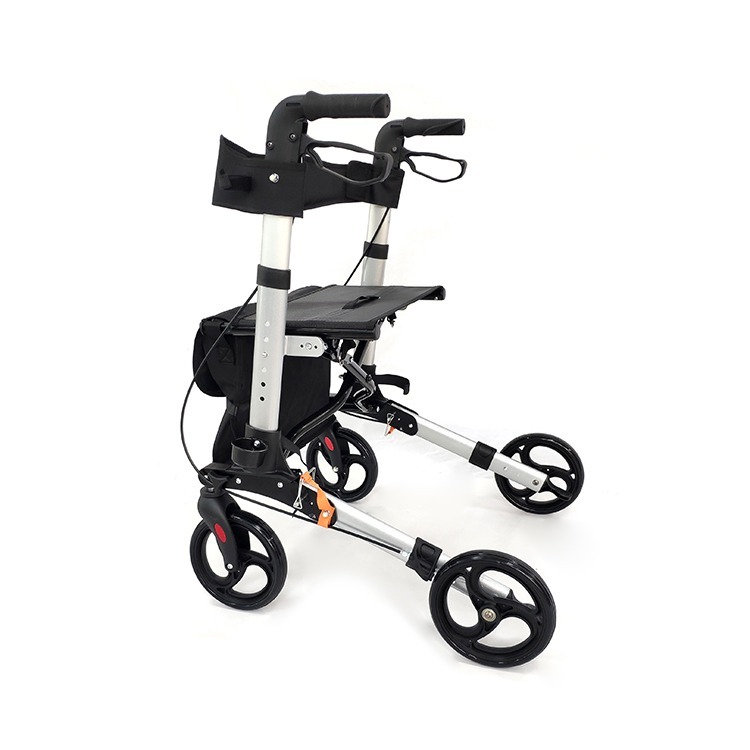 MultiFunctional Folding Rollator with Seat Versatile for Indoor and