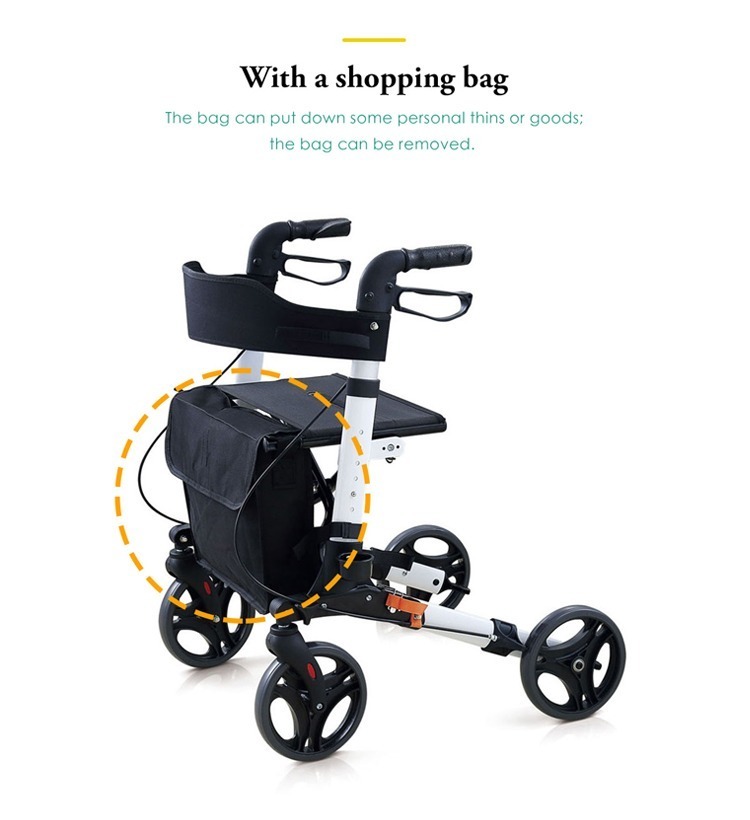 Rollator-Gehwagen mit Sitz