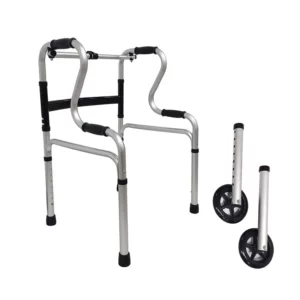 walking frame with wheels and seat