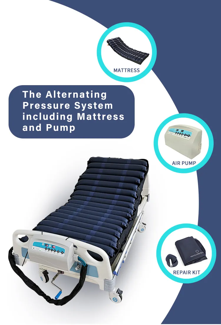 hospital bed with air mattress